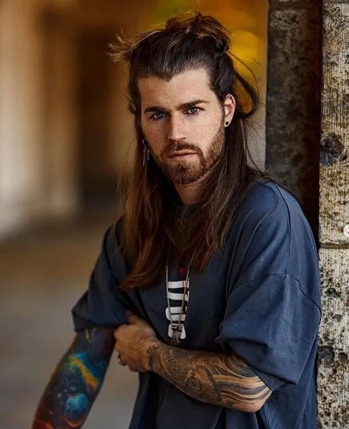 LONG HAIR WITH BEARD